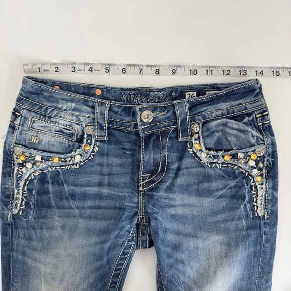 Miss‎ Me cuffed capri denim jeans - Picture 7 of 8
